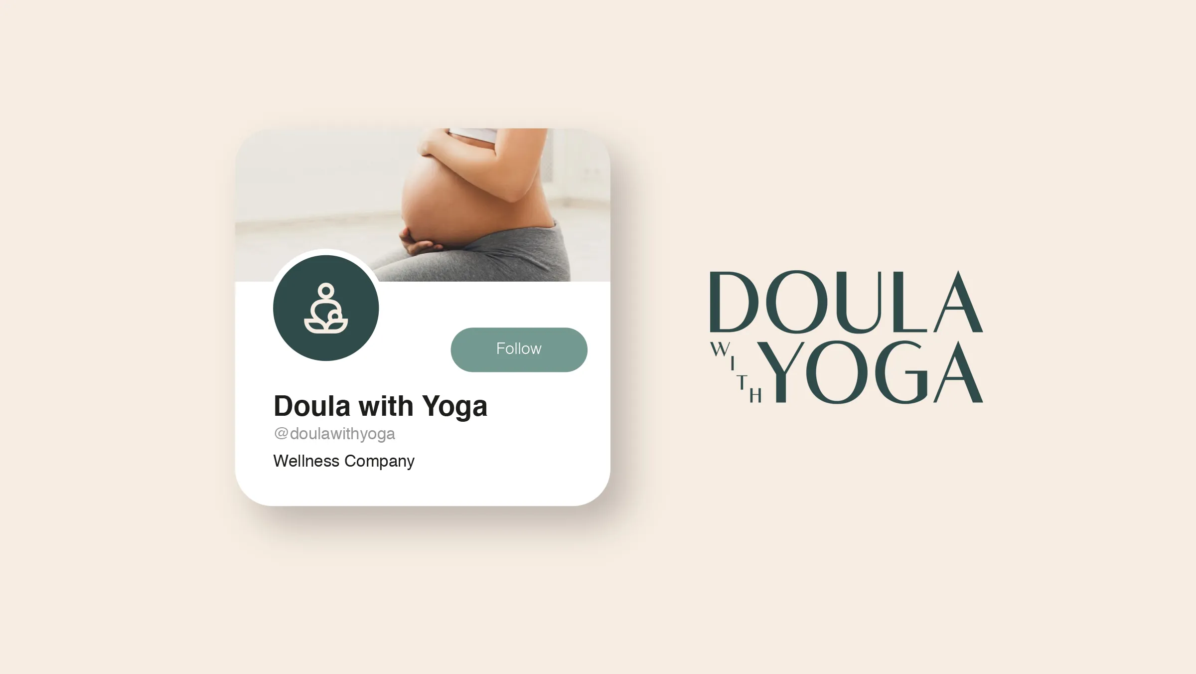 Doula with Yoga branding detail