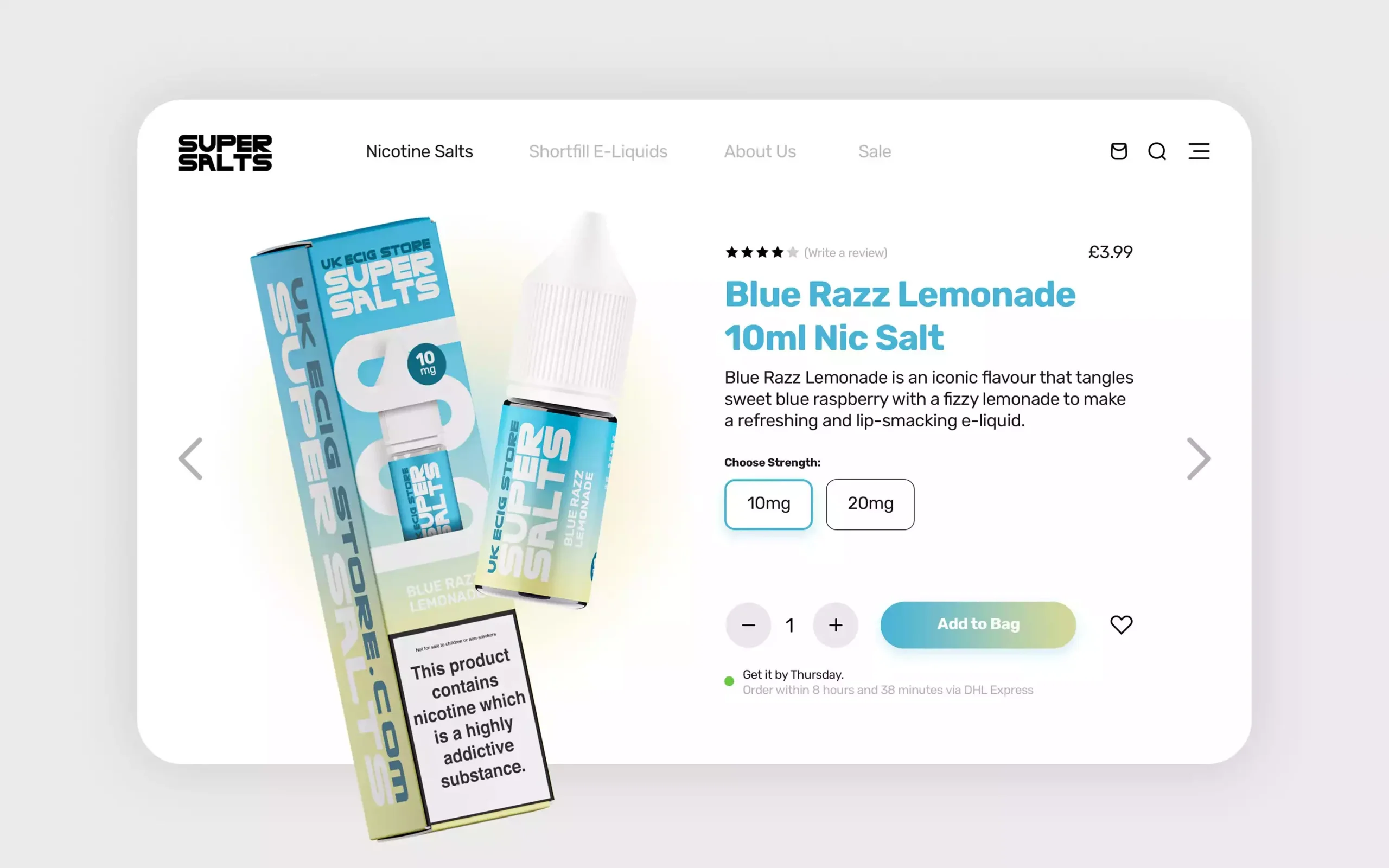Super Salts website design