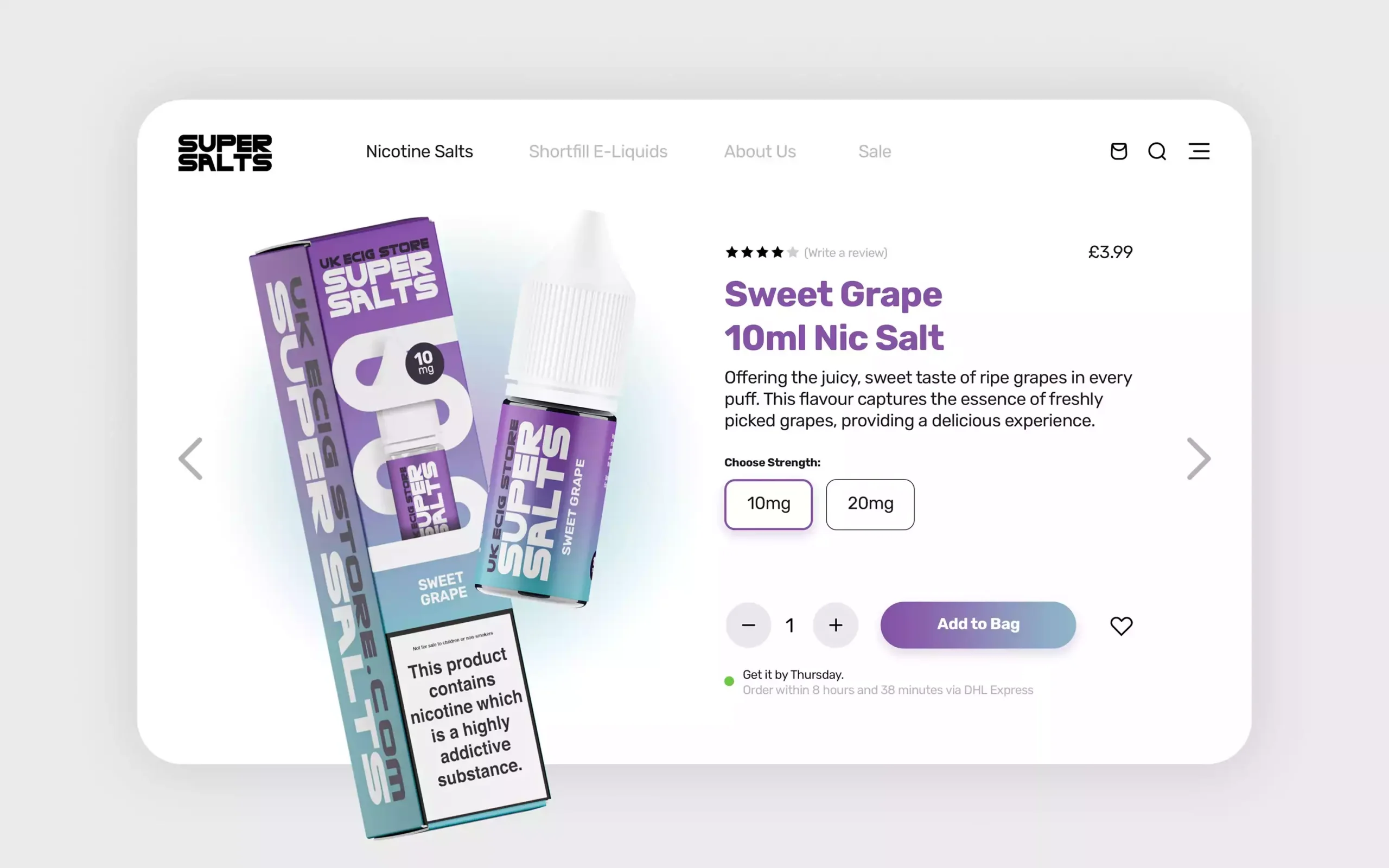 Super Salts website design